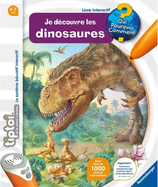 RAV001453 - Libro interattivo TIPTOI - Je découvre les Dinosaures | da 4 anni - 1