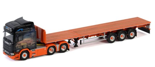 WSI01-3089 - SCANIA R Highline CR20H 6x4 con pianale 3 Assi ELEMENT OG SPESIALTRANSPORT AS - 1