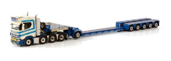 WSI01-3691 - SCANIA R CR20N 8x4 con pianale ribassato a 5 assi e carrello a 1 asse SCHOONES B.V - 1