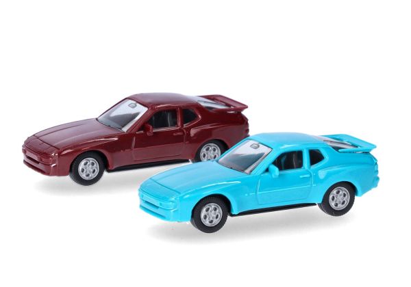 HER012768-004 - PORSCHE 944 rosso e blu - 2 pezzi da assemblare - 1