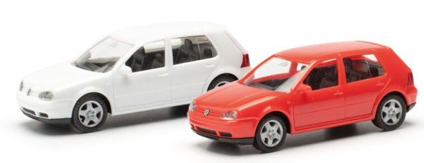 HER013956 - VOLKSWAGEN Golf IV bianco e rosso in kit - 2 pezzi - 1