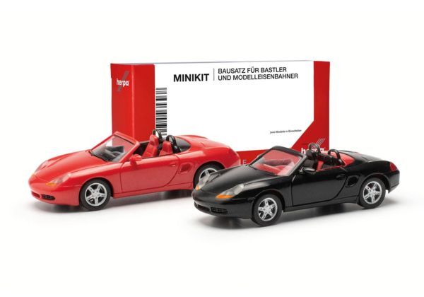 HER013963 - PORSCHE Boxster S rosso e nero - 2 pezzi da assemblare - 1