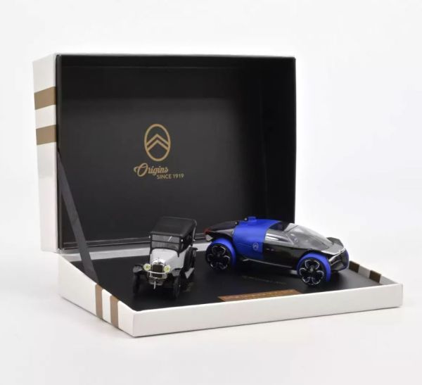 NOREVAMC0191312 - 2019 CITROEN Centenary Box Set - Argento A Type con Concept Car Blu 19_19 - 1