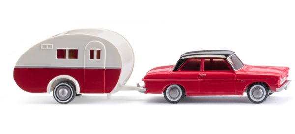 WIK020203 - FORD Taunus 12M rosso con caravan - 1