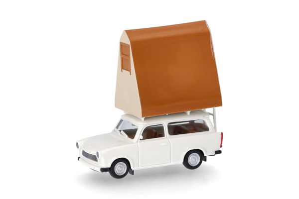 HER024167-002 - TRABANT 601 Universal con tenda da tetto grigio-bianca - 1