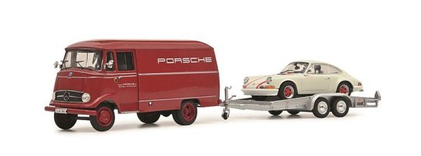 SCH2499 - MERCEDES L319 PORSCHE con rimorchio PORSCHE 911RS - 1