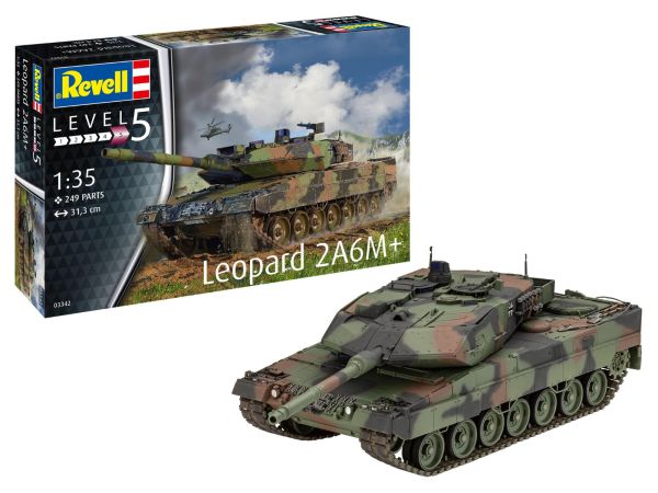 REV03342 - Czołg LEOPARD 2 A6M+ do złożenia i pomalowania - 1