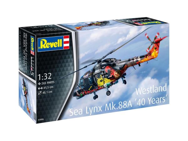 REV03806 - Elicottero Westland Sea Lynx MK.88A - Edizione speciale 40° anniversario da assemblare e dipingere - 1