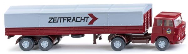 WIK051407 - Henschel Zeitfracht 4X2 autocarro con pianale e rimorchio a 2 assi - 1