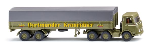 WIK051457 - MERCEDES-BENZ LPS 333 6x4 con rimorchio telonato a 2 assi DORTMUNDER KRONENBIER - 1