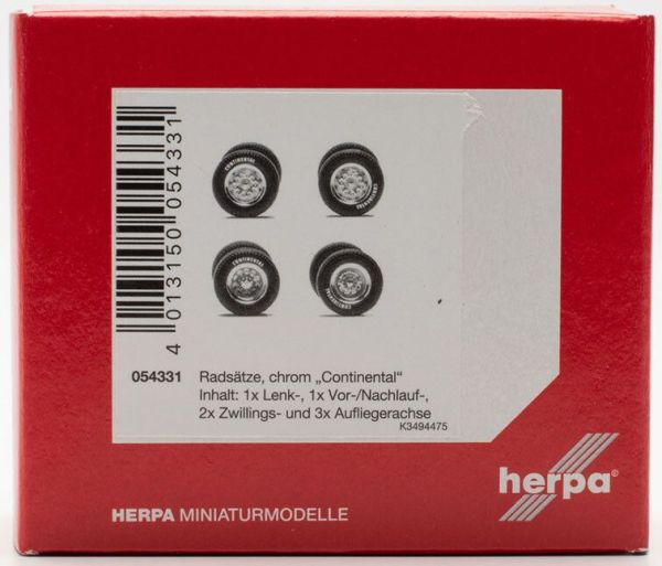 HER054331 - Pneumatici + cerchio Continental (1xst./1xfrontl./2xaandr./3xpl.) - 1