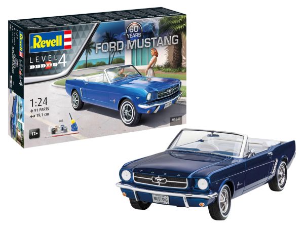 REV05647 - Set regalo per il 60° anniversario - FORD Mustang da assemblare con accessori di base - 1