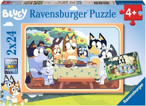 RAV057115 - 2 puzzle 24 pezzi - Andiamo con BLUEY! - 1