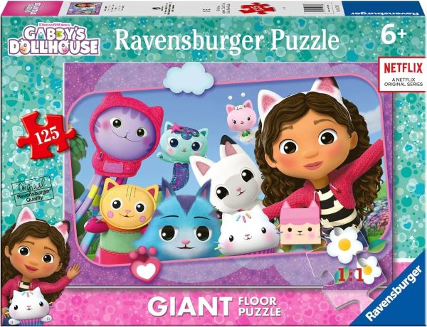 RAV057283 - Puzzle Gigante 125 Pezzi GABBY's e la casa magica - 1