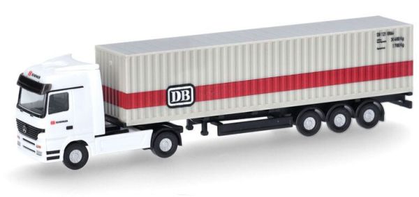 HER066853 - MERCEDES BENZ Actros 4x2 e rimorchio porta container a 3 assi DEUTSCHE BAHN - 1