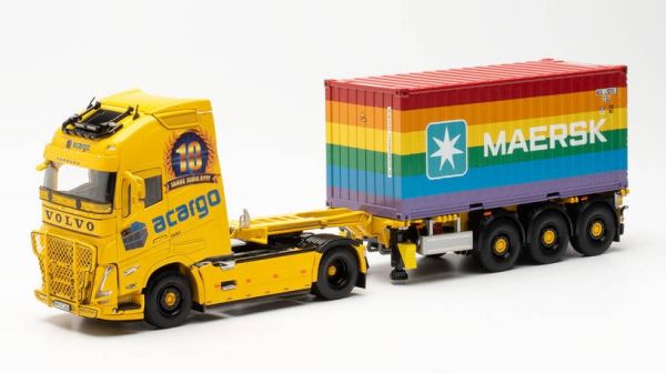 HER071697 - VOLVO FH GL 4x2 con rimorchio per container a 3 assi XL 2020 MAERSK RAINBOW - 1