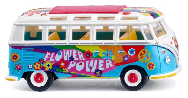 WIK079744 - Autobus VOLKSWAGEN Tipo 1 samba - FLOWER POWER - 1