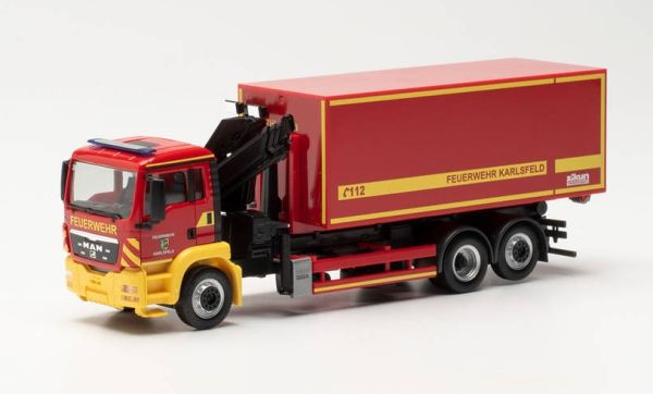 HER096775 - MAN TGS M 6X4 con gru e cassa mobile BRIGATA DEL FUOCO - 1