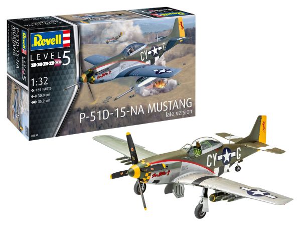 REV03838 - Aereo P-51D Mustang (ultima versione) da assemblare e dipingere - 1