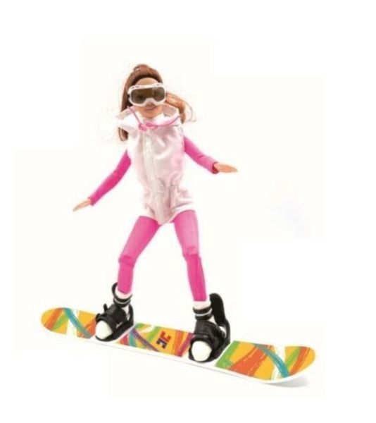 JC10019 - Bambola invernale 28cm con snowboard - 1