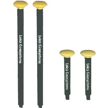 GF111 - Set di piloni GNSS LEICA Geosystems CGA100 per escavatori e bulldozer - 2x40mm e 2x20mm - 1