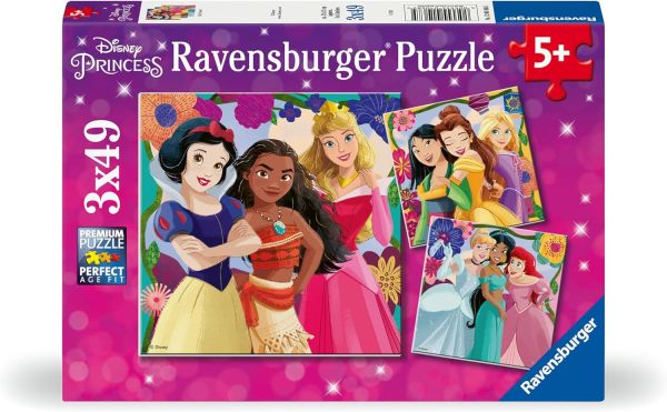 RAV12001068 - 3 Puzzle 49 pezzi DISNEY Princesses - 1