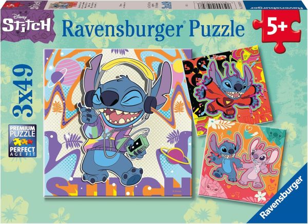 RAV12001070 - 3 Puzzle 49 pezzi DISNEY Stich - 1