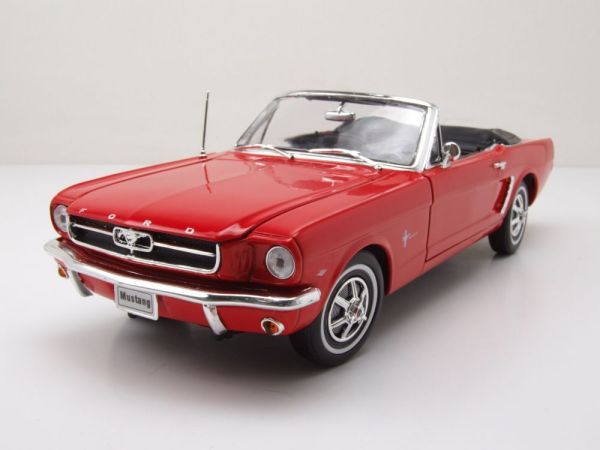 WEL12519CABROUGE - FORD Mustang cabriolet 1964 Rosso - 1