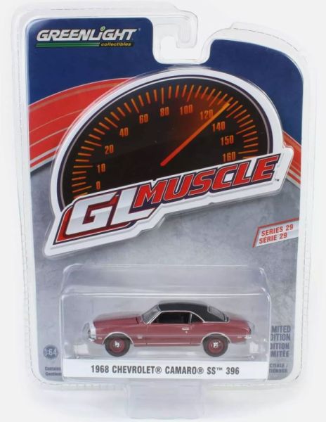 GREEN13360-A - CHEVROLET Camaro S 396 1968 bordeaux della serie GL MUSCLE in blister - 1