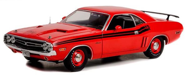 GREEN13631 - 1971 DODGE Challenger Rosso con strisce nere - 1