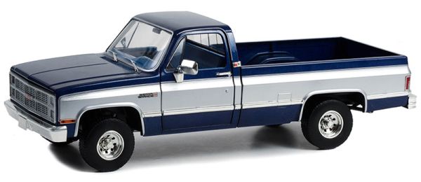 GREEN13659 - 1984 GMC K-2500 Sierra Grande Wideside blu scuro e argento - 1