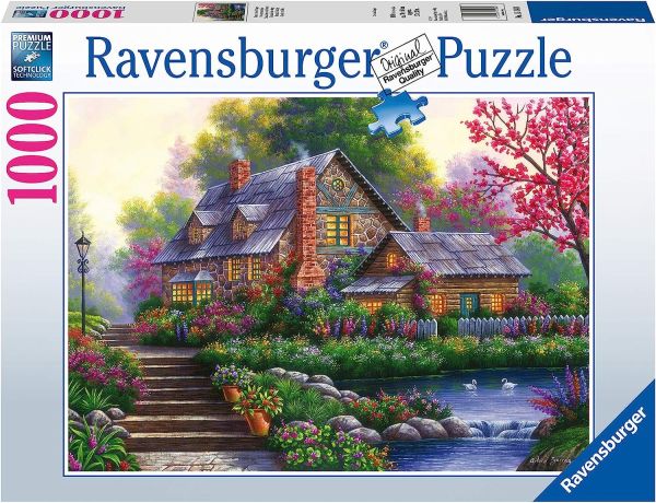 RAV15184 - Puzzle da 1000 pezzi del cottage romantico - 1