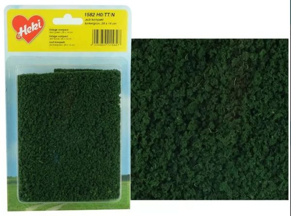 HEK1582 - Floccaggio per fogliame verde scuro 28x14 cm - 1