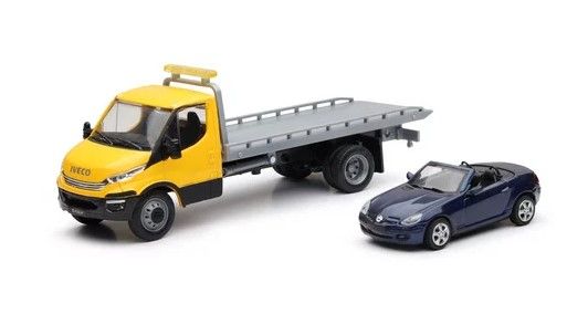 NEW16233A - Trasportatore auto IVECO con MERCEDES SLK 350 blu - 1