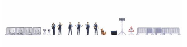 NOC16260 - Figurine a tema - Operazione di polizia - Agenti di polizia, cane e accessori - 1