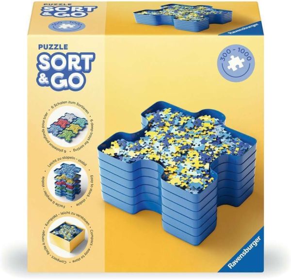 RAV179343 - 6 vaschette di smistamento per puzzle da 300 a 1000 pezzi - 1