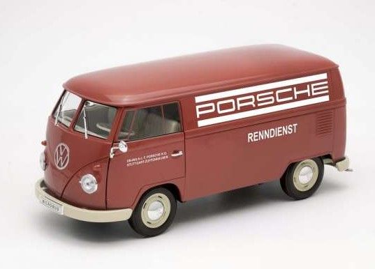 WEL18053TDA - VOLKSWAGEN T1 bus PORSCHE RENNDIENST rosso - 1