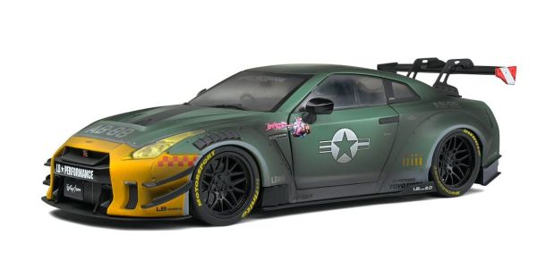 SOL1805807 - NISSAN GT-R R35 W liberty walk body kit 2.0 grigio e verde - 1