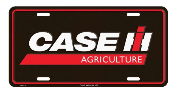 SIGN-1812 - Piastra metallica CASE IH nera - 30 x 15 cm - 1