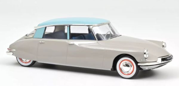 NOREV181763 - 1956 CITROEN DS 19 Grigio rosato e turchese - 1