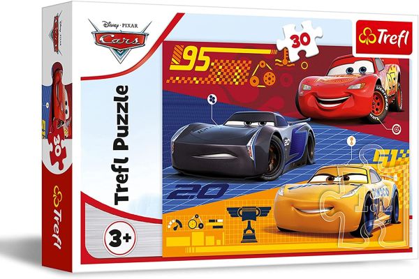 TRF18274 - Puzzle da 30 pezzi DISNEY - CARS prima della gara - 1