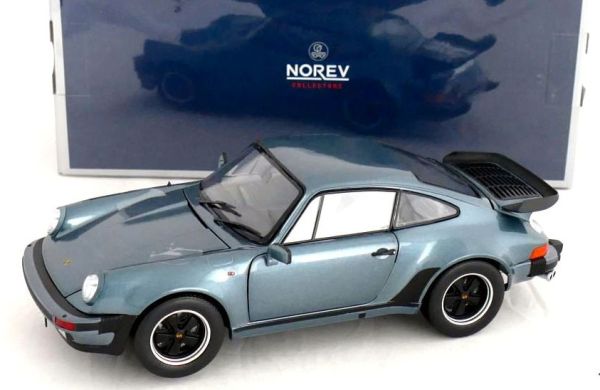 NOREV187667 -  Auto blu metallizzato - PORSCHE 911 Turbo 3.3 - 1