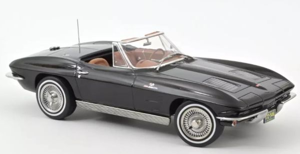 NOREV189055 - CHEVROLET Corvette Sting Ray Cabrio 1963 Nero - 1