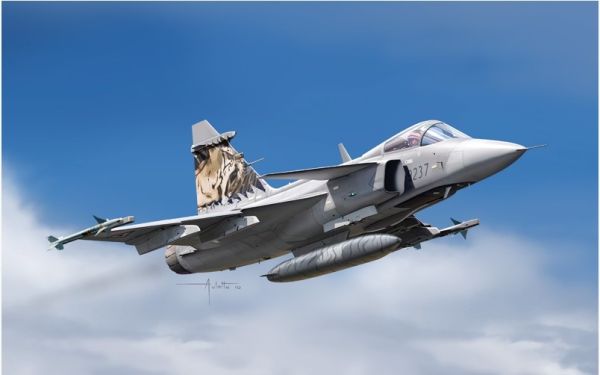 ITA1306 - JAS 39 Aereo da caccia Gripen da assemblare e verniciare - 1