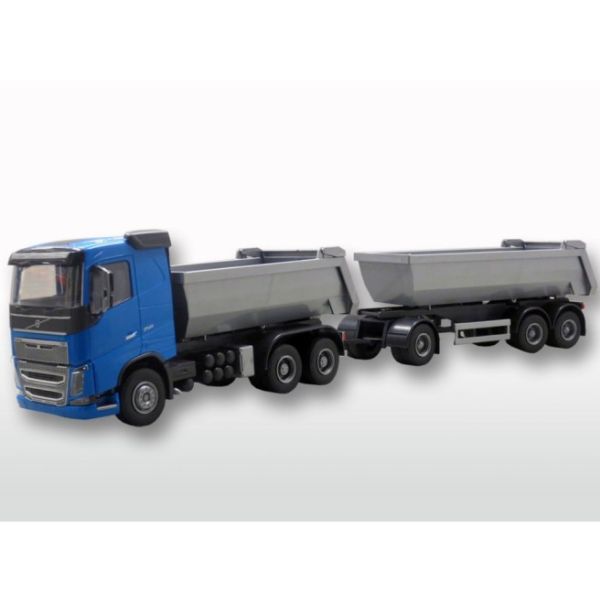 EMEK20354 - VOLVO FH16 6x4 blu con rimorchio 1 + 2 assi - 1