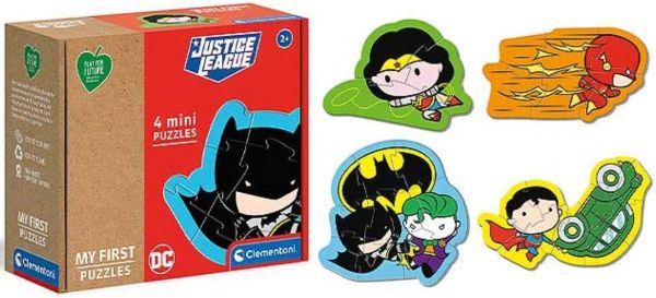 CLE20830 - 4 mini puzzle 3.6.9.12 pezzi JUSTICE LEAGUE - 1