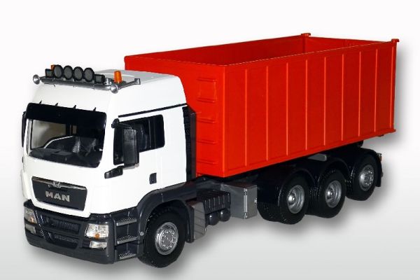 EMEK20892 - MAN TGS 8x4 bianco con rullo rosso - 1