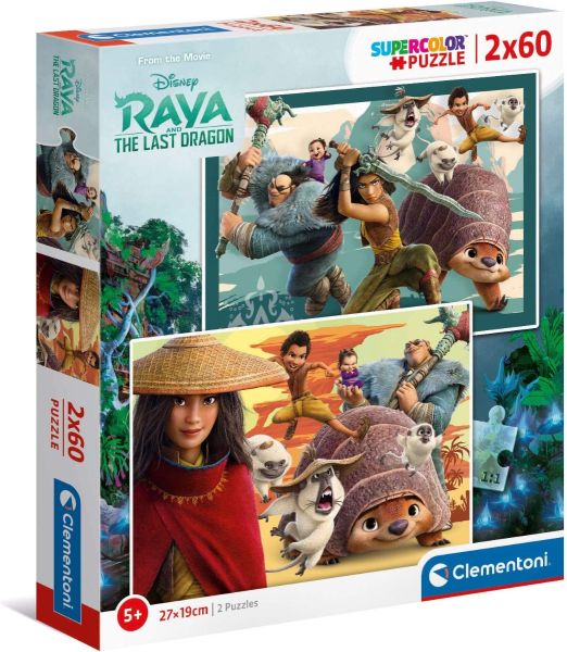 CLE21616 - Puzzle 2x60 pezzi DISNEY RAYA - 1