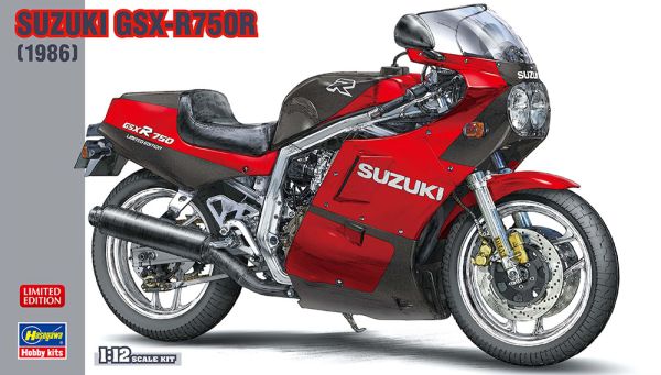 HAW21730 - SUZUKI GSX-R750R 1986 rosso da assemblare e verniciare - 1