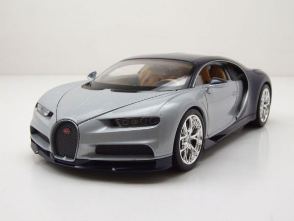 WEL24077ARGENT - BUGATTI chiron 2017 Argento e blu - 1